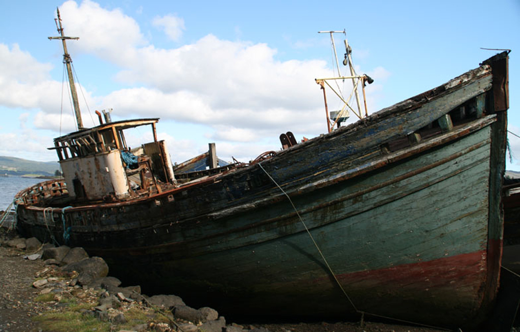 Grounded Boat